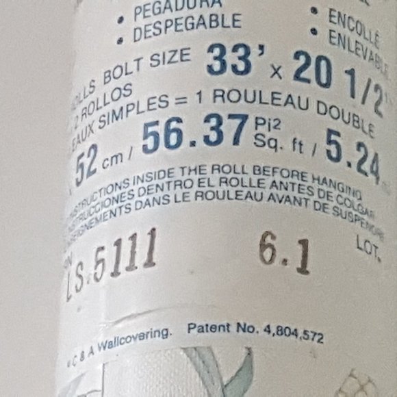 Vintage Vinyl Wallpaper Floral,Seashell/Leaf Teflon Dupont C&A Wallcvrn… - Picture 5 of 16